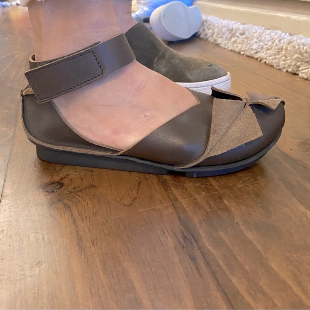 Trippen, chocolate brown shoes, size 36